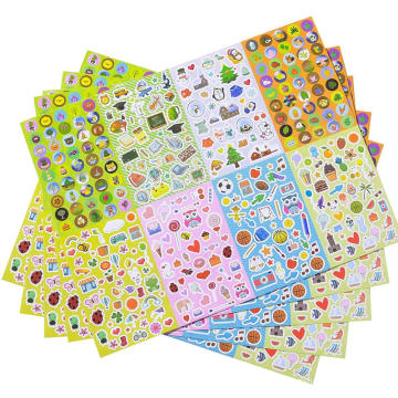 Feuilles de jeu d&#39;assortiment de pack d&#39;autocollants de bande dessinée de variété sans duplication pour enfants